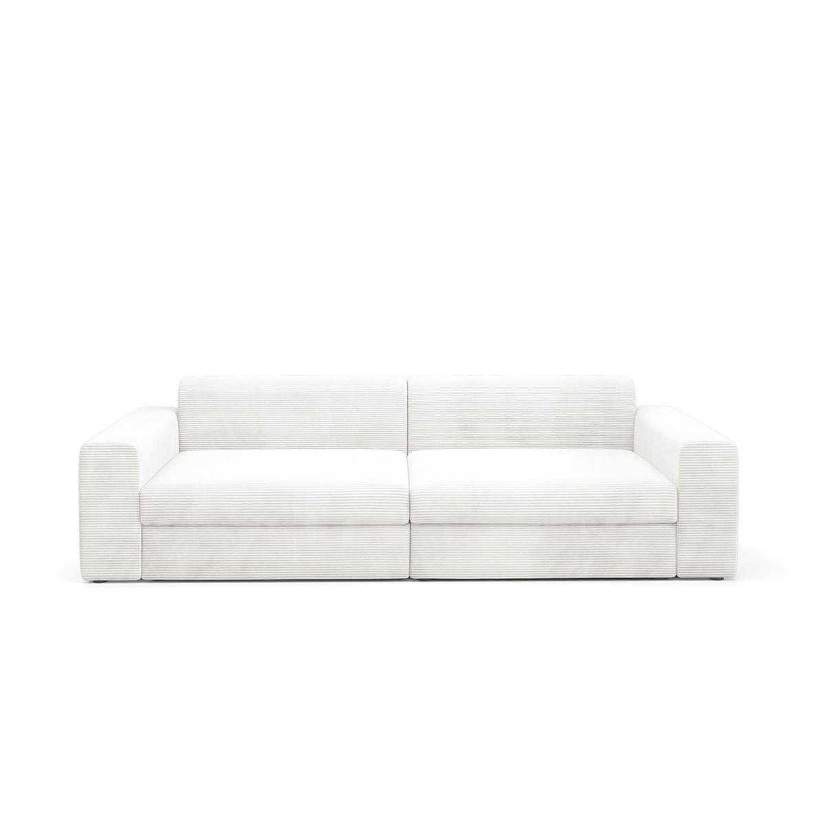 SOFA Paola 3 Sitzplätze Gebrochenes Weiß - Weiß, Holz (272/86/120cm) - Petits-meubles