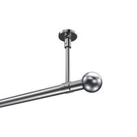 GARDINENSTANGE Sonette Luino 160 cm, 1-läufig, 20 mm Ø Chrom - Chromfarben, Metall (160cm) - INTERDECO
