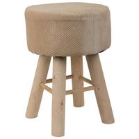HOCKER aus Holz, braun, 32x44cm - Braun, Holzwerkstoff (32/44/32cm) - Wanderlust