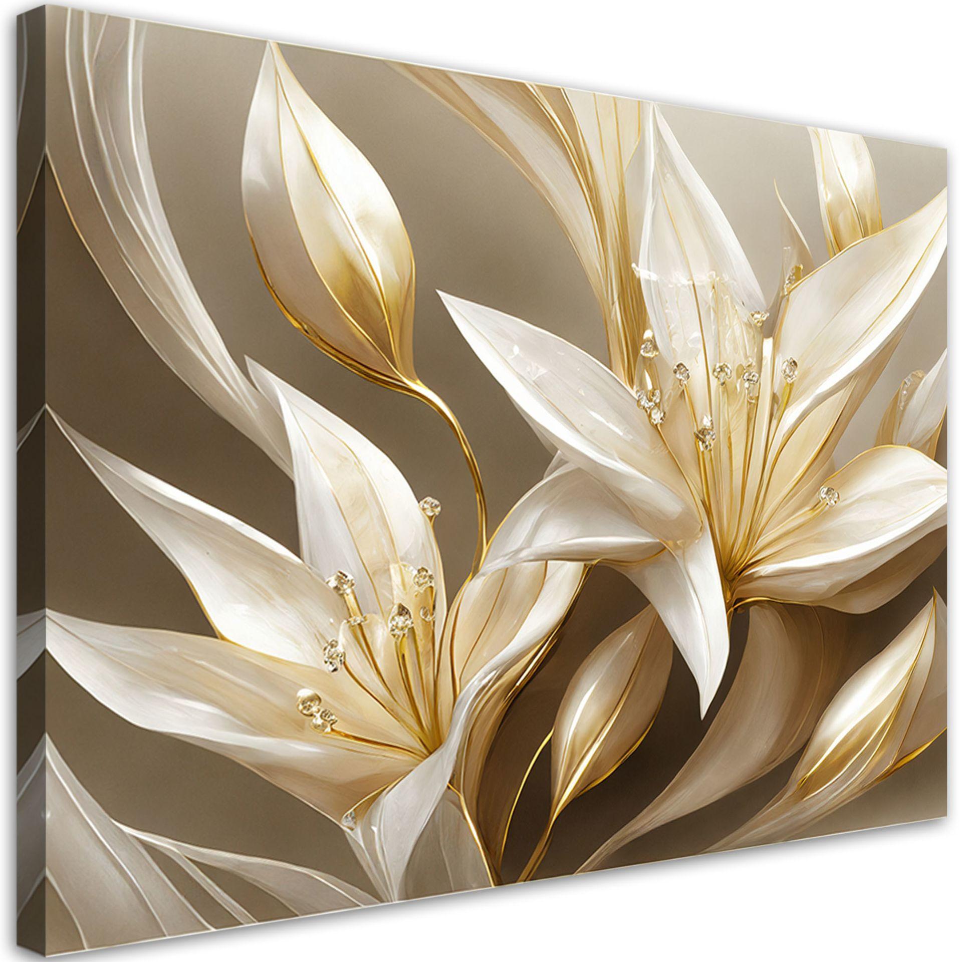 KUNSTDRUCK Gold 120/80 cm - Goldfarben, Textil (120/80cm) - KUNSTLOFT