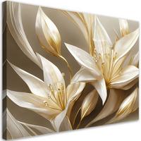 KUNSTDRUCK Gold 120/80 cm - Goldfarben, Textil (120/80cm) - KUNSTLOFT