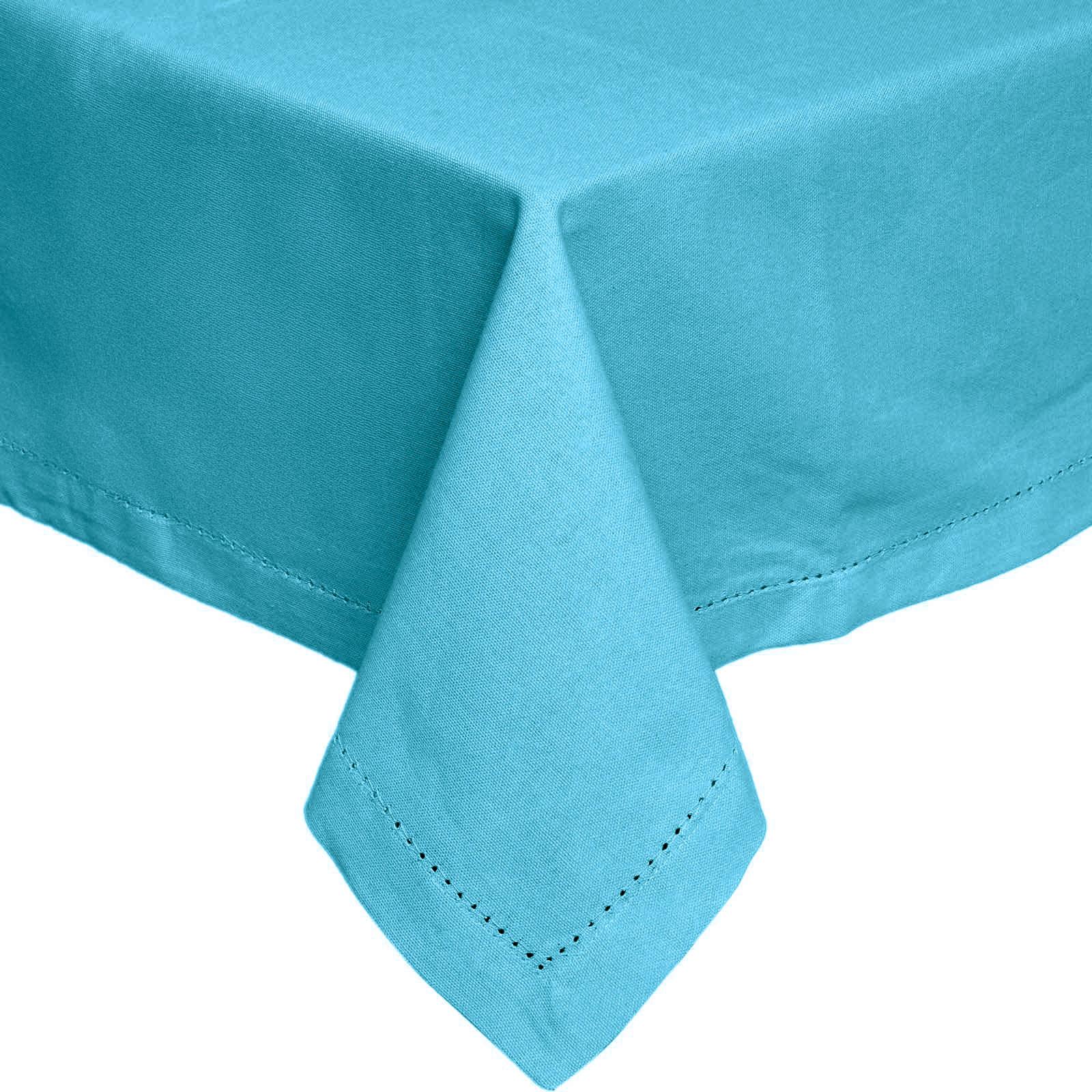 TISCHDECKE hellblau 137/178 cm, 100% Baumwolle - Hellblau, Textil (137/178cm) - Homescapes