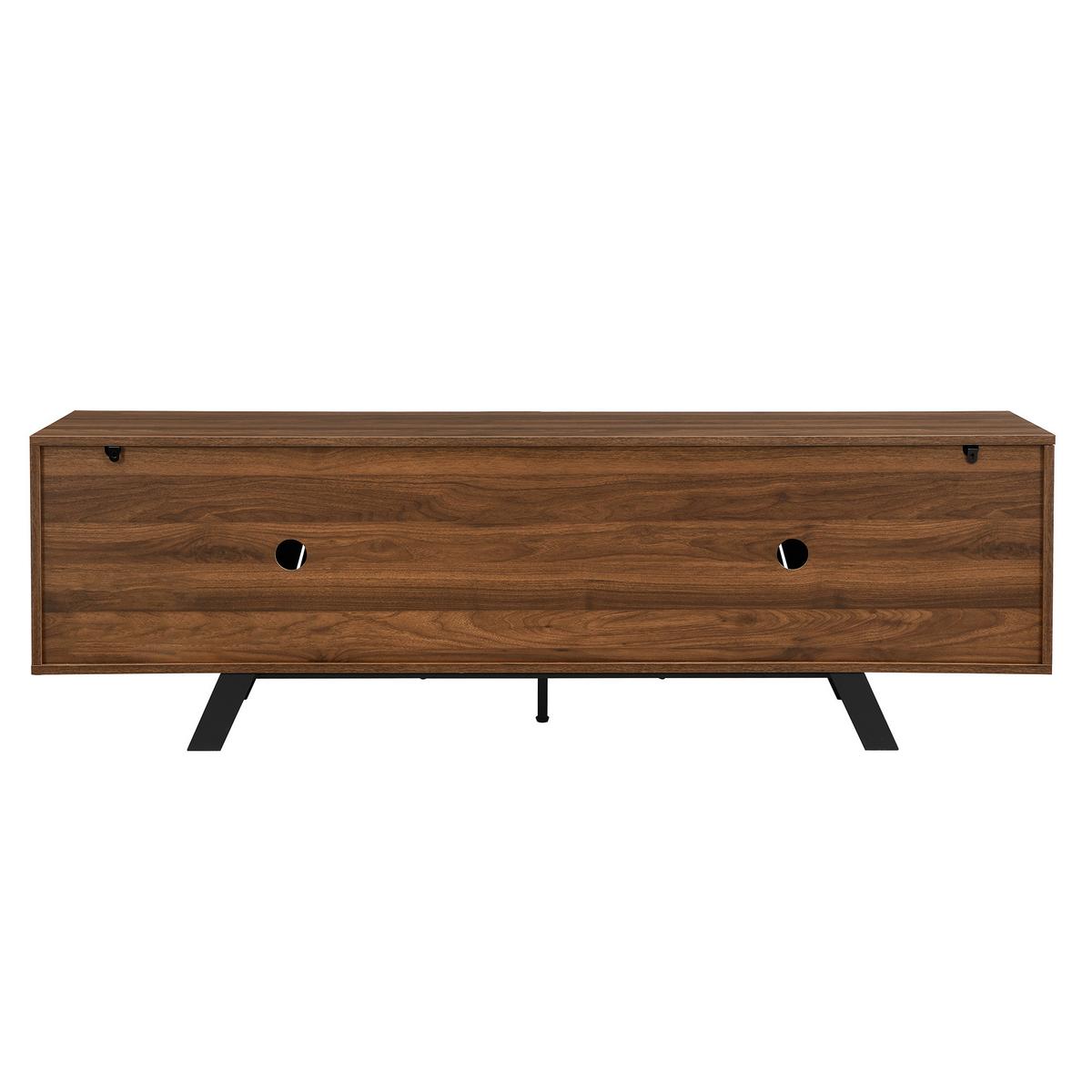 TV-LOWBOARD 160 cm in Walnuss-Optik Design - Schwarz, Holzwerkstoff (160/51/39cm) - Urban Meuble