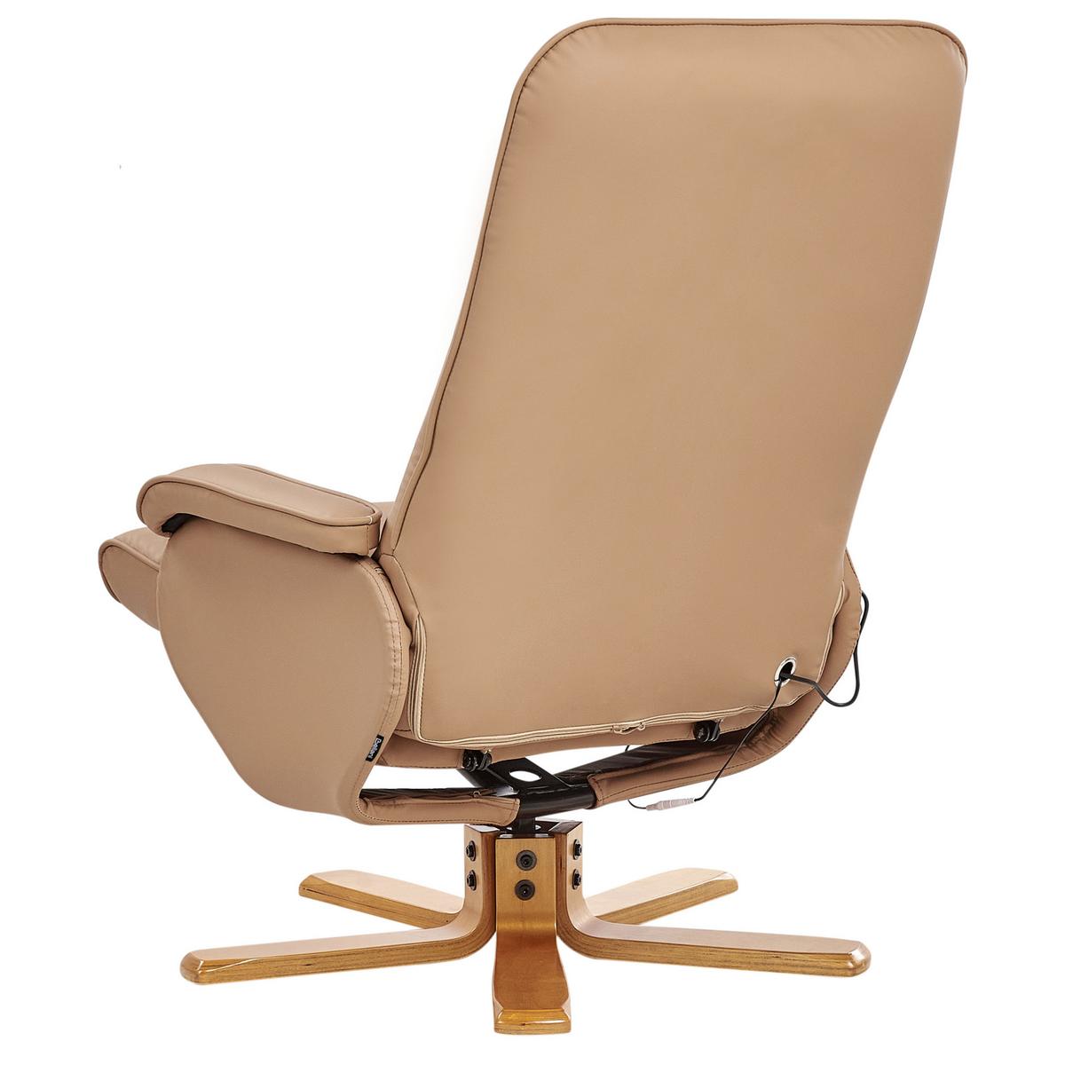 MASSAGESTUHL Hellbraun Relaxpro - Hellbraun, Kunststoff (68/98/50cm) - Beliani