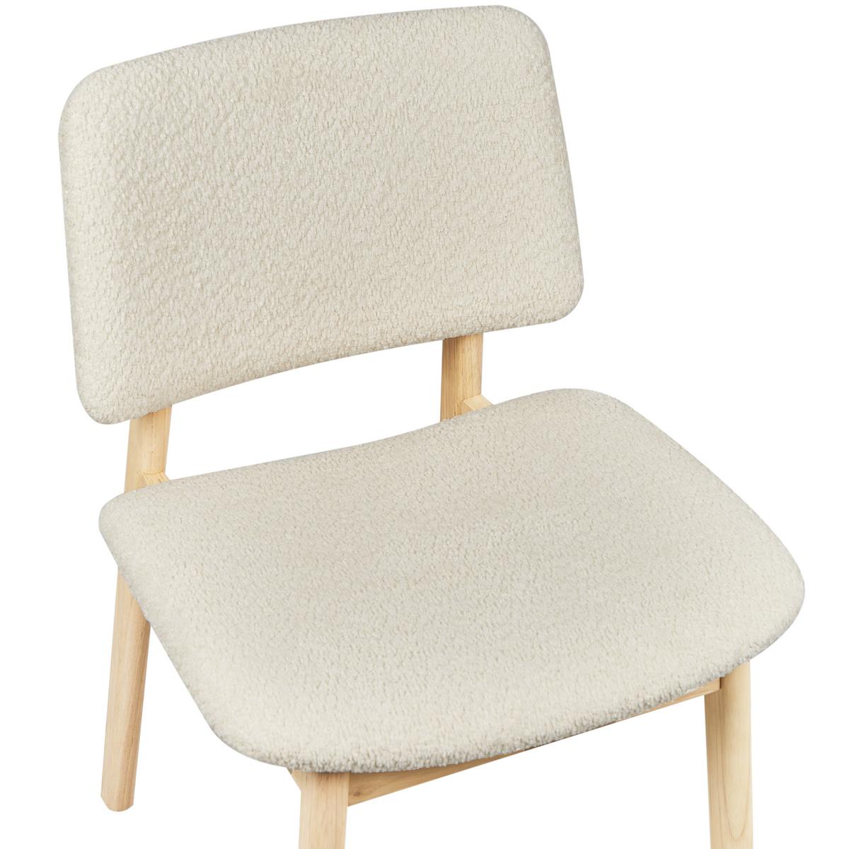 ESSZIMMERSTUHL 2er-Set Cremeweiß Blane - Braun/Weiß, Holz (48/79/53cm) - Beliani
