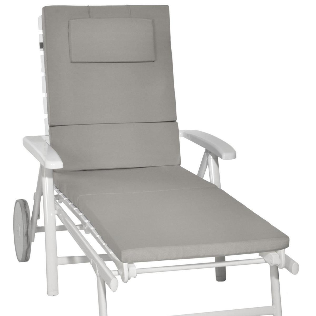 ROLLLIEGENAUFLAGE Loft RL 200/60/5 cm Hellgrau - Hellgrau, Textil (60/5/200cm) - Beautissu 