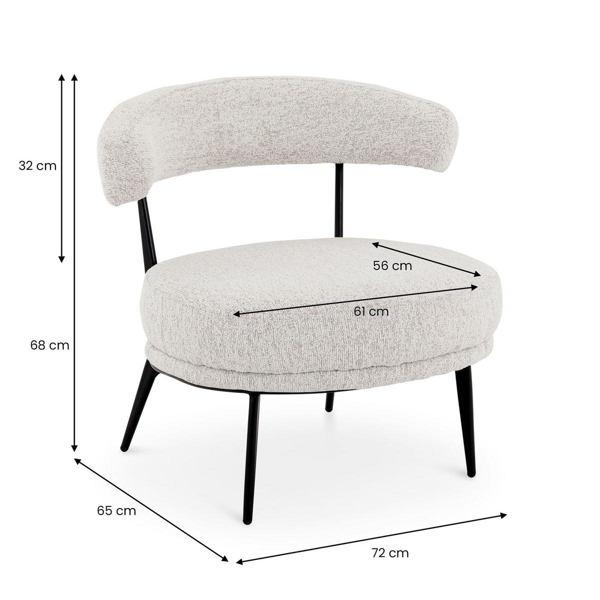 LOUNGESESSEL MANAO - Beige, Textil (62/68/68cm) - IDIMEX