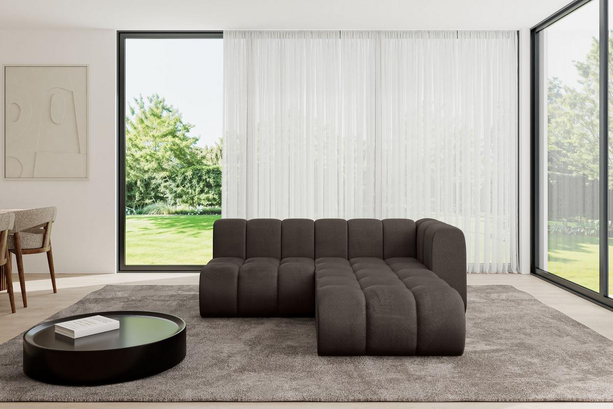 ECKSOFA modulares Sofa Darnel-L1 - 205x177x70 cm Braun - Braun, Holzwerkstoff/Textil (205/177cm) - ALTDECOR