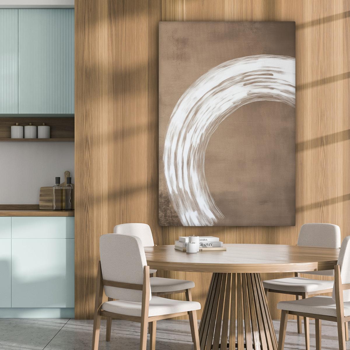 LEINWANDBILD Farbe - Braun - Japandi Deko XXL 80x120 cm - Kupferfarben, Textil (80/120cm) - MuchoWow