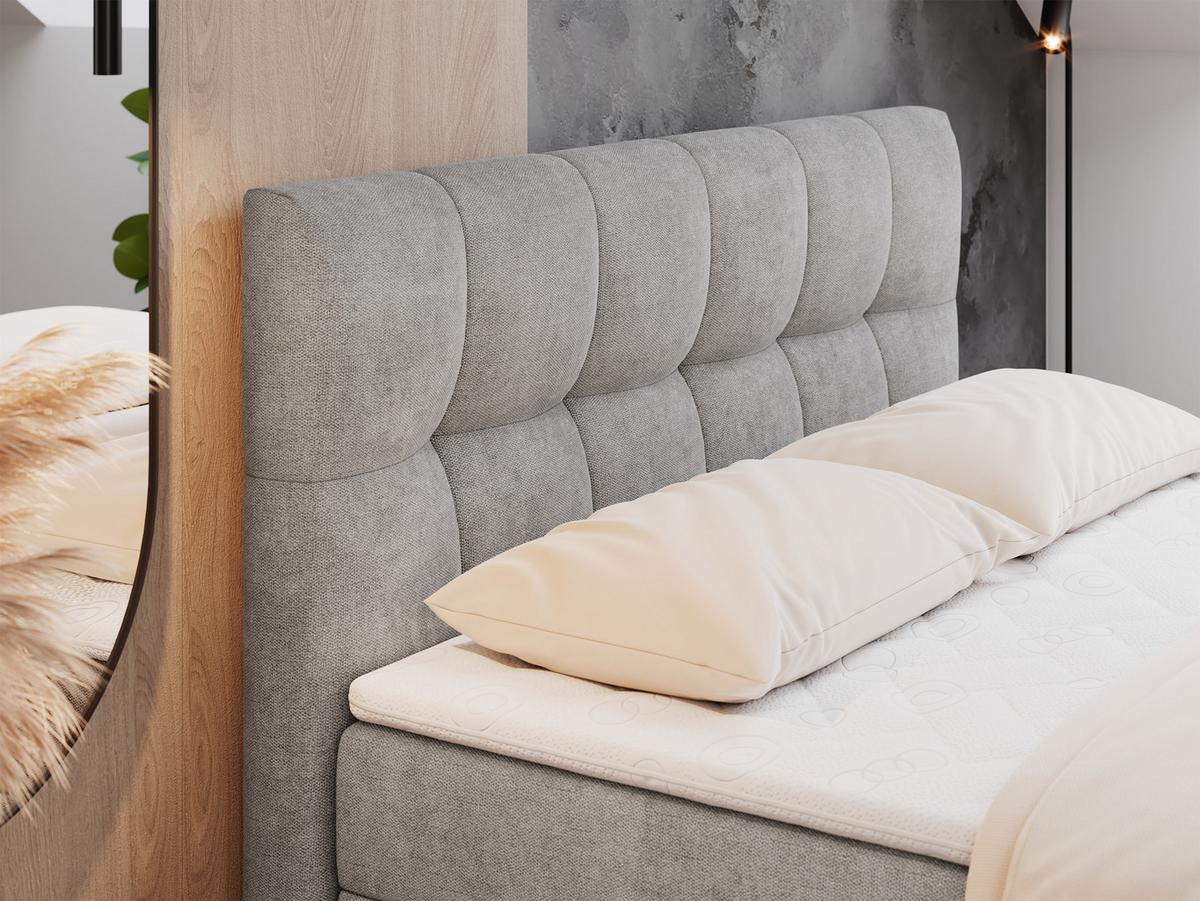 BOXBETT RICO 200/200 Hellgrau Struktur - H3 - Hellgrau, Holz/Textil (200/200cm) - MKS