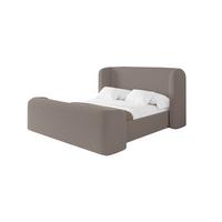 POLSTERBETT mit Bettkasten, Fußteil und Lattenrost, Bett mit Matratze H3/H4 - ESTI-Z 140x200 Braun - Braun, Holzwerkstoff/Textil (140/200cm) - ALTDECOR