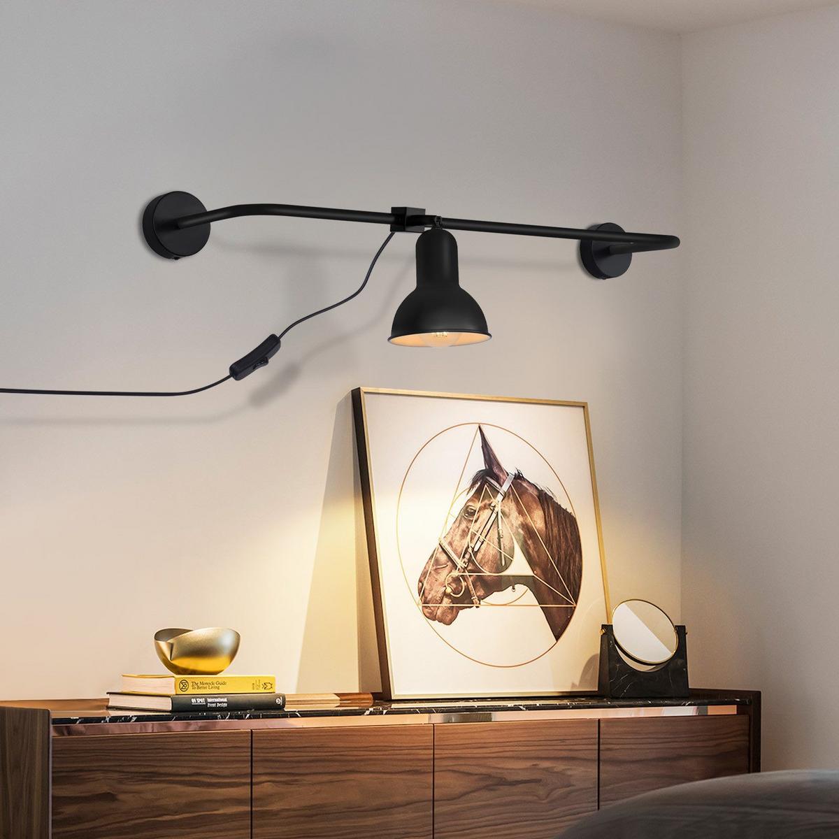 WANDLEUCHTE Frida - Schwarz, Metall (8/8/77cm) - Nettlife