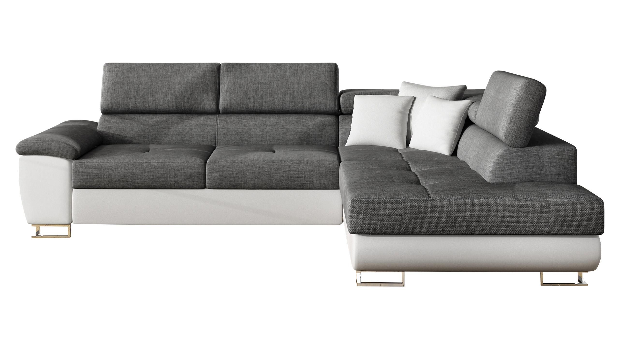 ECKSOFA Cotere Lux, Seite: Rechts - Grau, Holz/Textil (270/202cm) - MIRJAN24
