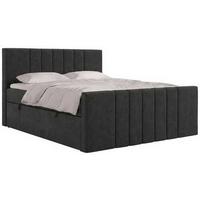 BOXBETT INERO DUO 180/200 - Dunkelgrau Stukture - Topper T25 - H4 - Dunkelgrau/Schwarz, Kunststoff/Textil (180/200cm) - MKS