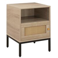 NACHTTISCH Braun - Braun, Holz - COSTWAY