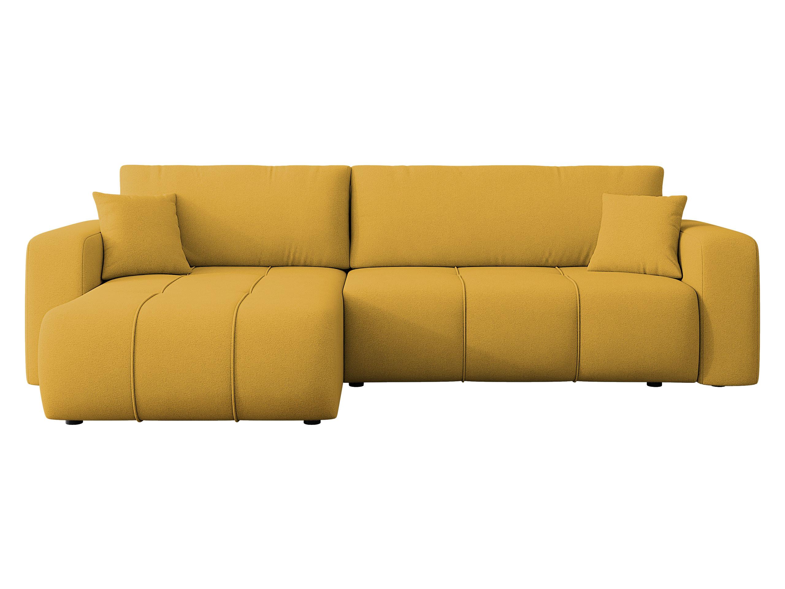ECKSOFA Furyn Maxi - Gelb/Schwarz, Holz/Kunststoff (274/145cm) - MIRJAN24
