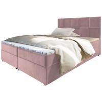 BOXBETT PRATA 180x200 cm mit Matratze und Topper - Rosa - Rosa, Holz (180/200cm) - MASSENO