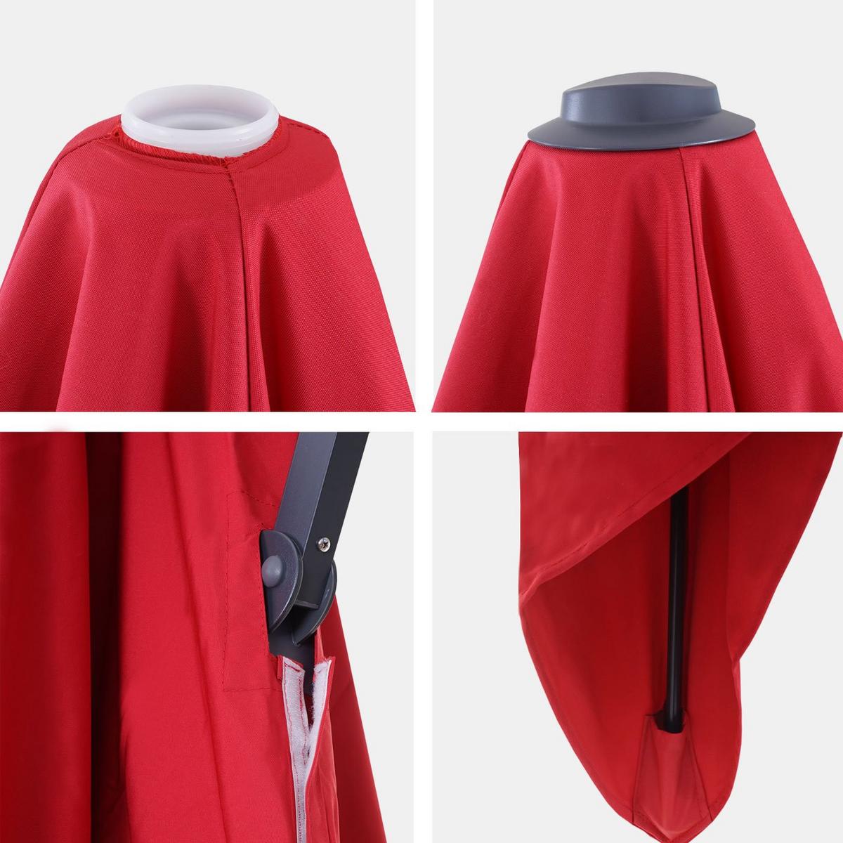 ERSATZ-BEZUG FÜR SCHIRM Rot - Rot, Textil (295/395cm) - MCW