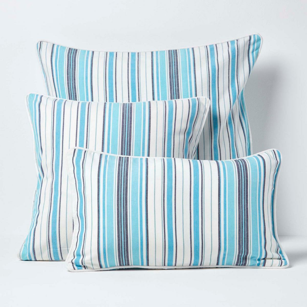KISSENHÜLLE New England 60/60 cm - Blau, Textil (60/60cm) - Homescapes