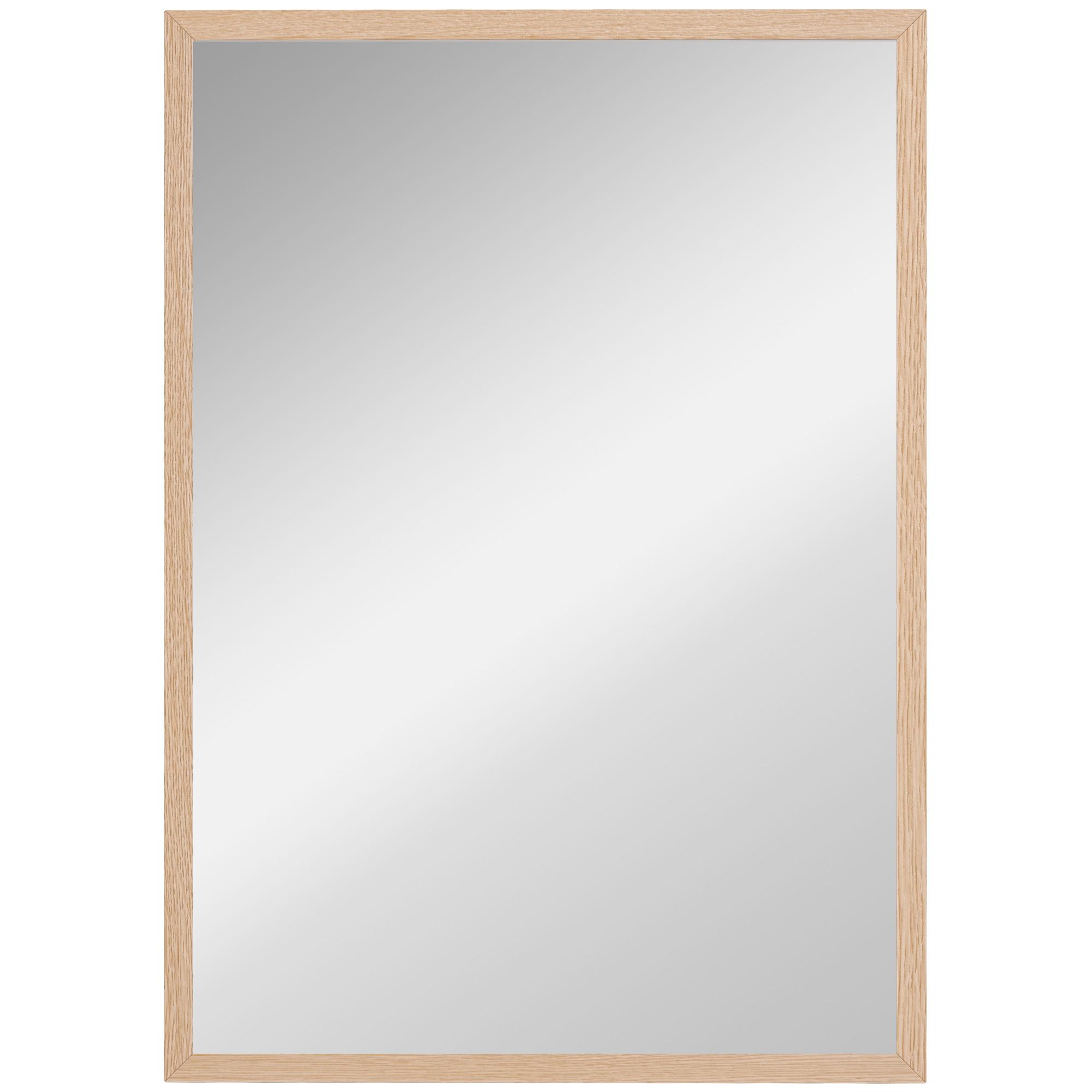 WANDSPIEGEL, 50 x 70 cm, Rahmen in Holzoptik, einfache Montage, inkl. Schrauben - Naturfarben, Holzwerkstoff (2/70/50cm) - HOMCOM