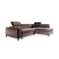 ECKSOFA Schlafsofa Agnesa In Salvador - Braun, Holzwerkstoff/Textil (275/200cm) - Fun Möbel