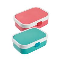BROTDOSEN MIT EINSATZ Campus Türkis & Pink 700 ml 2er Set - Türkis/Pink, Kunststoff (13.2/6.1/17.8cm) - Mepal