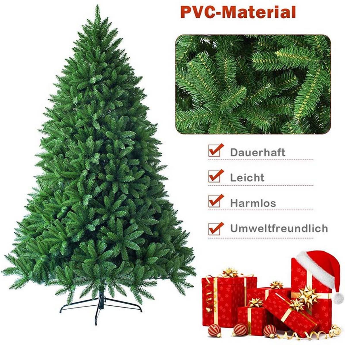 WEIHNACHTSBAUM mit Metallständer 180cm Grün - Grün, Metall (180cm) - COSTWAY