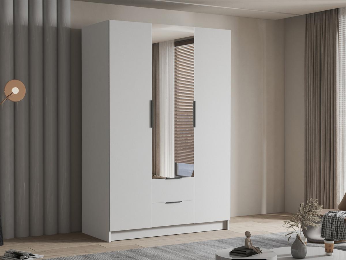 KLEIDERSCHRANK Calwi II - Schwarz/Weiß, Holzwerkstoff/Kunststoff (150/216/60cm) - MIRJAN24
