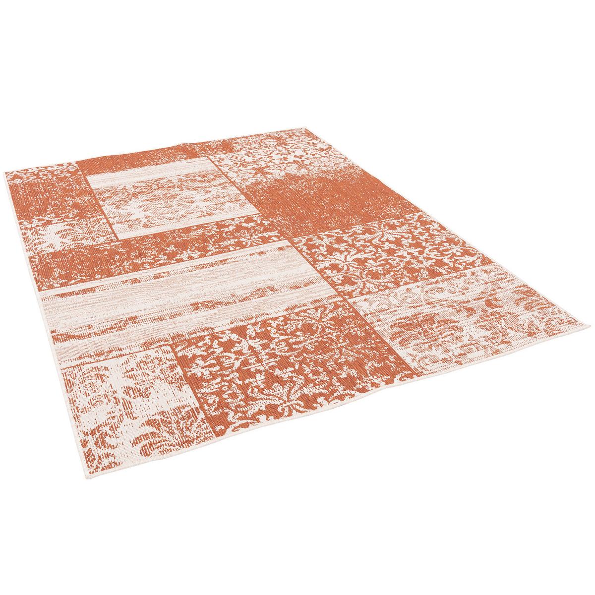 IN & OUTDOOR TEPPICH CARPETTO PATCHWORK - Terracotta, Textil (80/150cm) - Pergamon