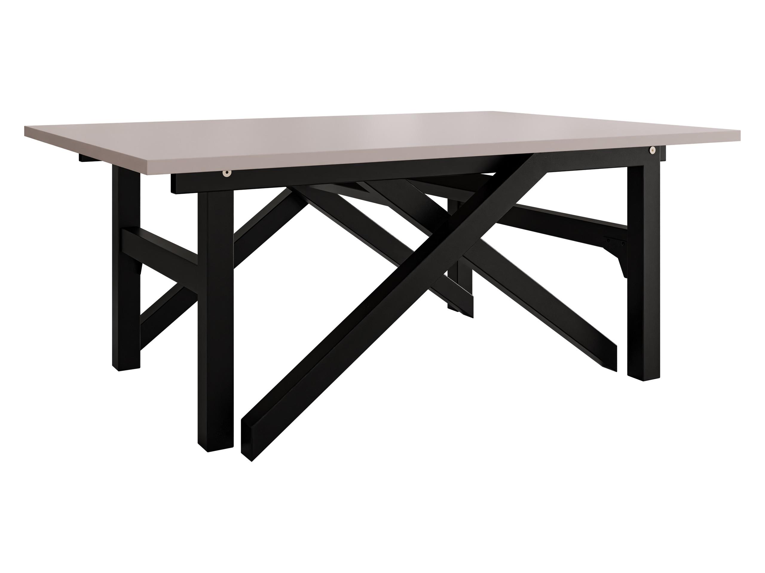2-IN-1 COUCHTISCH UND ESSTISCH Xena Bis - Kaschmir/Schwarz, Holzwerkstoff/Metall (70/100/45cm) - MIRJAN24