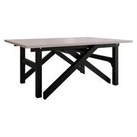 2-IN-1 COUCHTISCH UND ESSTISCH Xena Bis - Kaschmir/Schwarz, Holzwerkstoff/Metall (70/100/45cm) - MIRJAN24