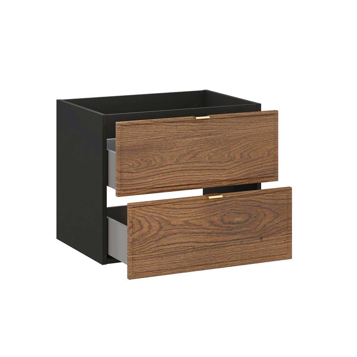 WASCHTISCH 60cm Elena Holz und Schwarz - Schwarz, Holzwerkstoff (60/50/46cm) - Petits-meubles
