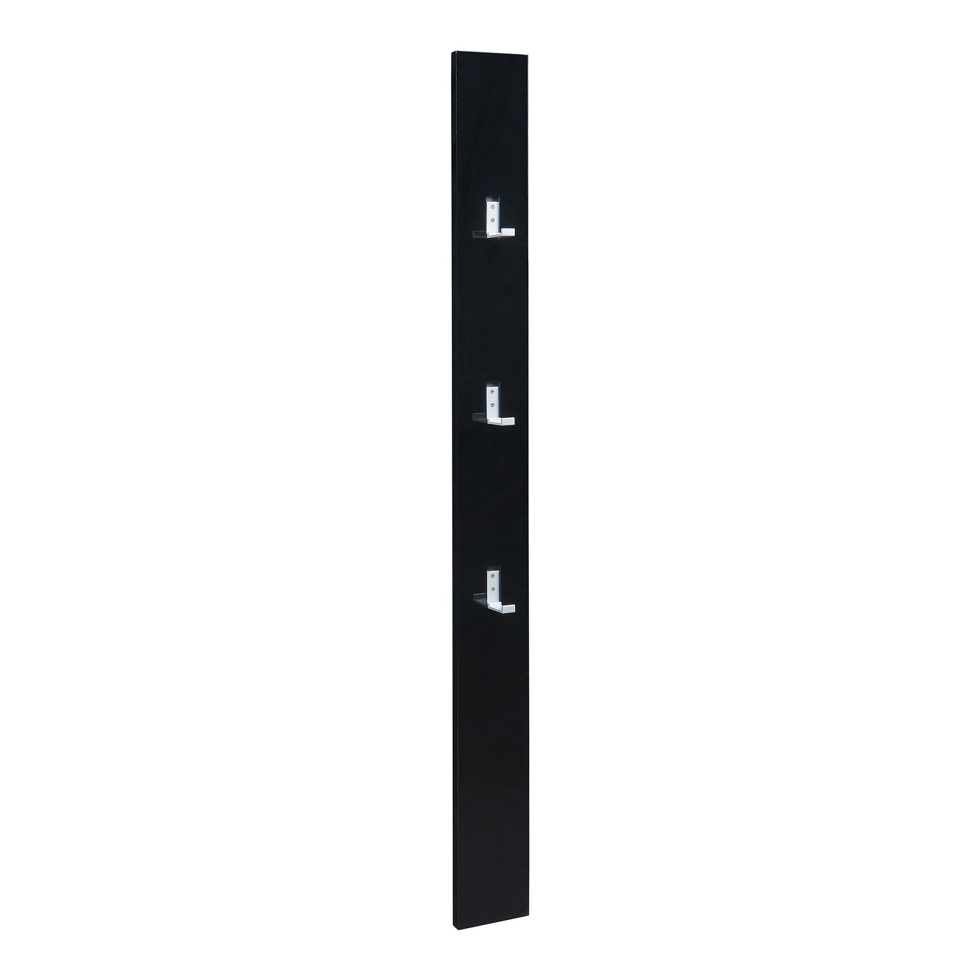 HAKENLEISTE Hansnes - Schwarz, Holzwerkstoff/Metall (15/165/3cm) - [en.casa]