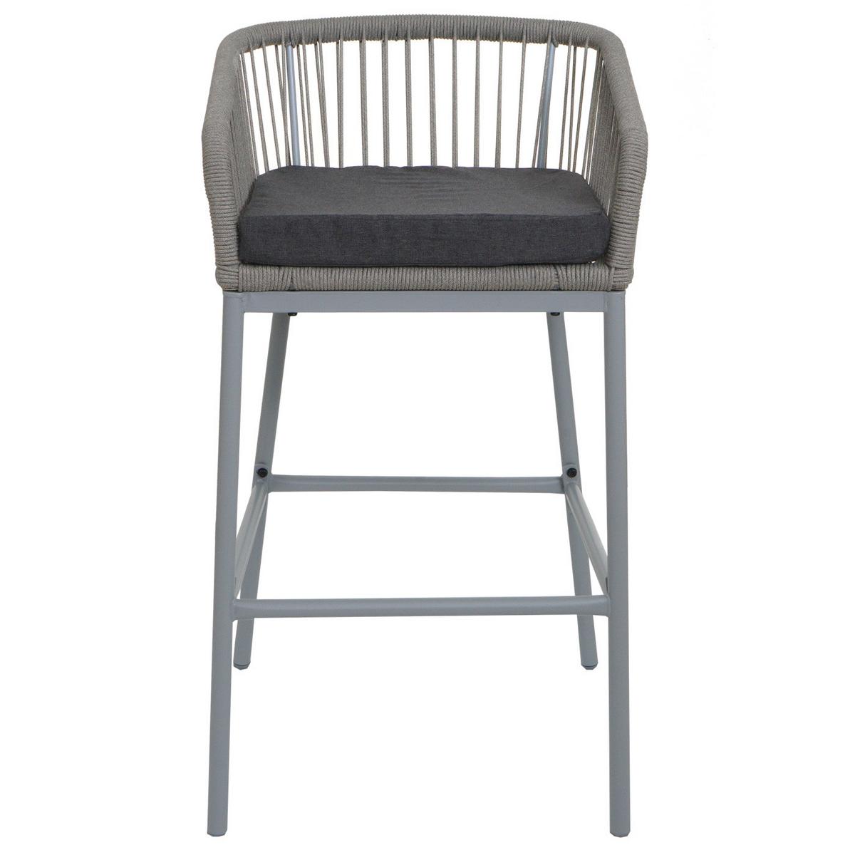 BARHOCKER Hellgrau, Grau - Hellgrau/Grau, Metall (51/92/53cm) - MCW