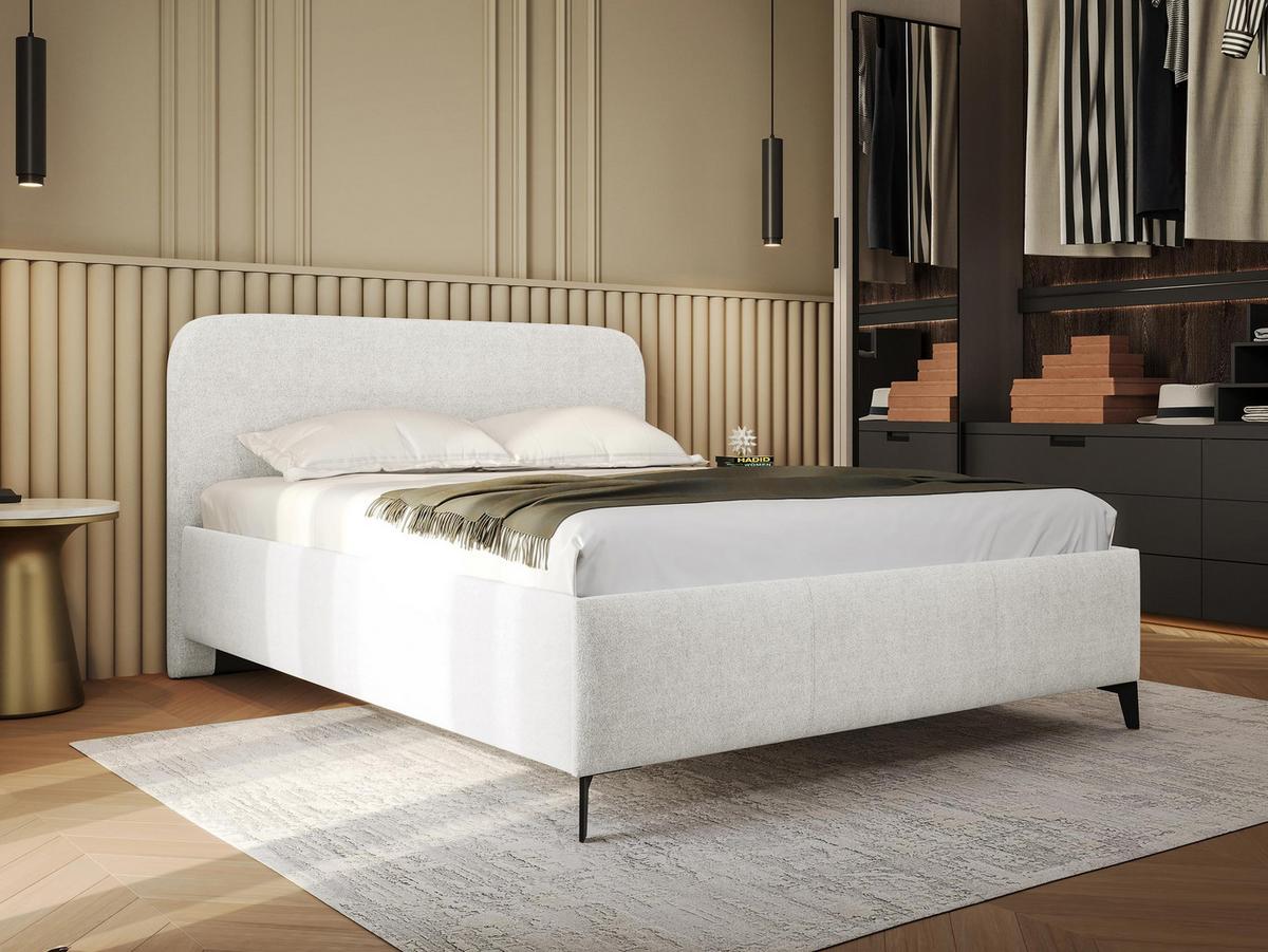 POLSTERBETT Holly - Creme/Schwarz, Holz/Textil (180/200cm) - MIRJAN24