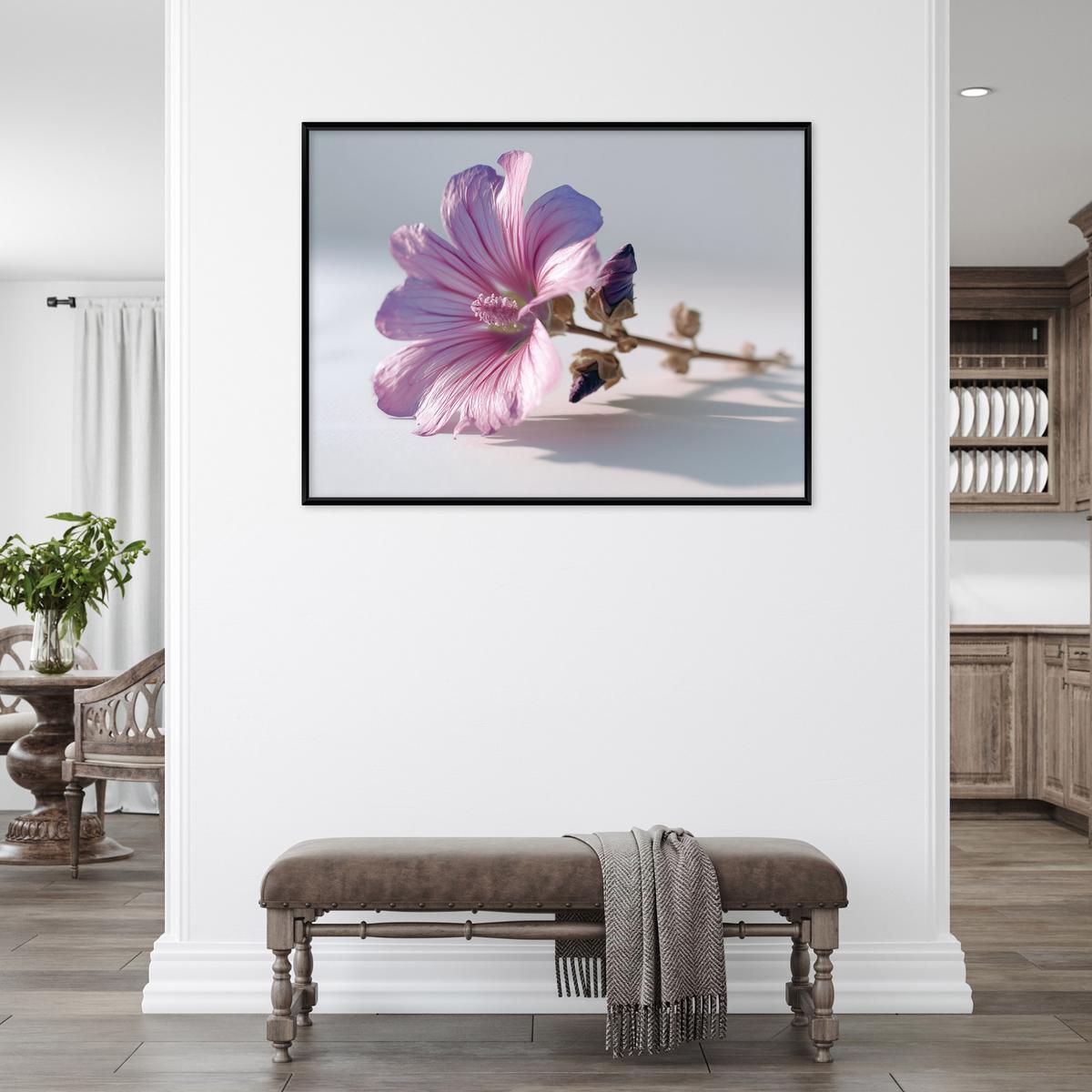 BILDER mit Rahmen Blumen Natur Rosa 60x40 cm - Multicolor, Holzwerkstoff (60/40cm) - Wallarena