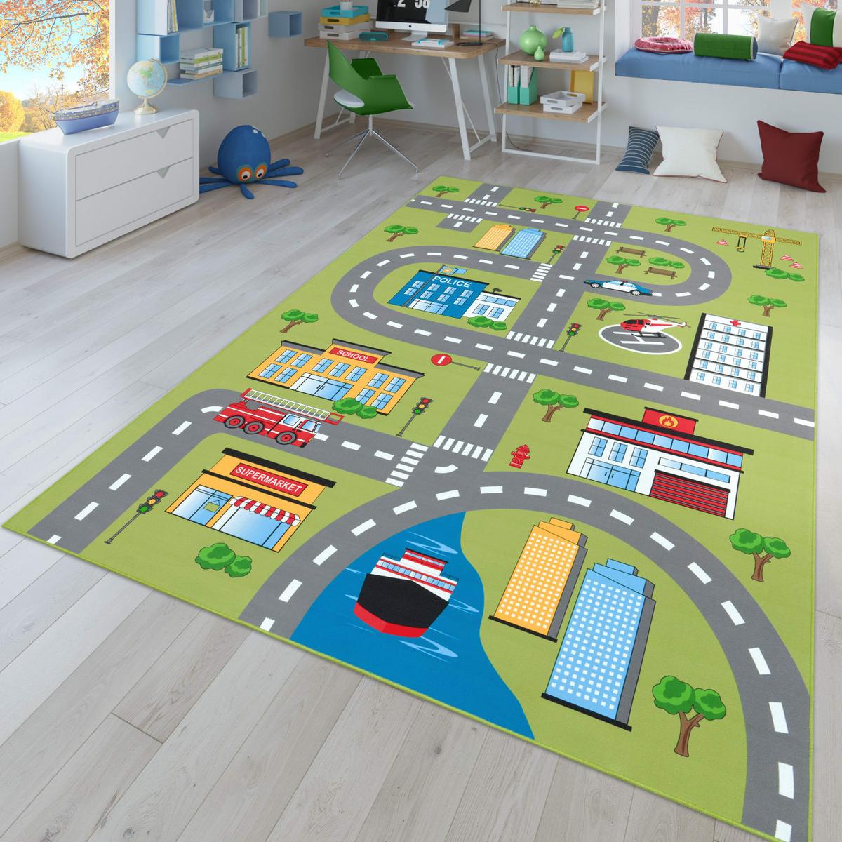 KINDERTEPPICH Grün 160 x 220 cm - Grün, Kunststoff (160/220cm) - TT Home
