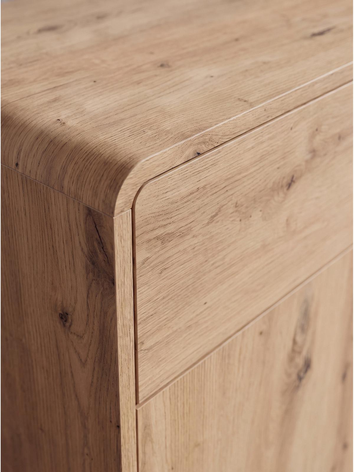 SIDEBOARD CALELLA, MDF, in Eichenoptik, 88 x 40 x 76 cm - Hellbraun/Braun, Holzwerkstoff (88/76/40cm) - KADIMA DESIGN