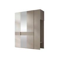 GARDEROBE-SET Soreno II mit Spiegel - Beige, Holzwerkstoff/Kunststoff (193/237/60cm) - MIRJAN24