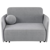 SCHLAFSOFA Paxi 145 cm - Hellgrau/Schwarz, Textil/Metall (145/84/106cm) - Selsey