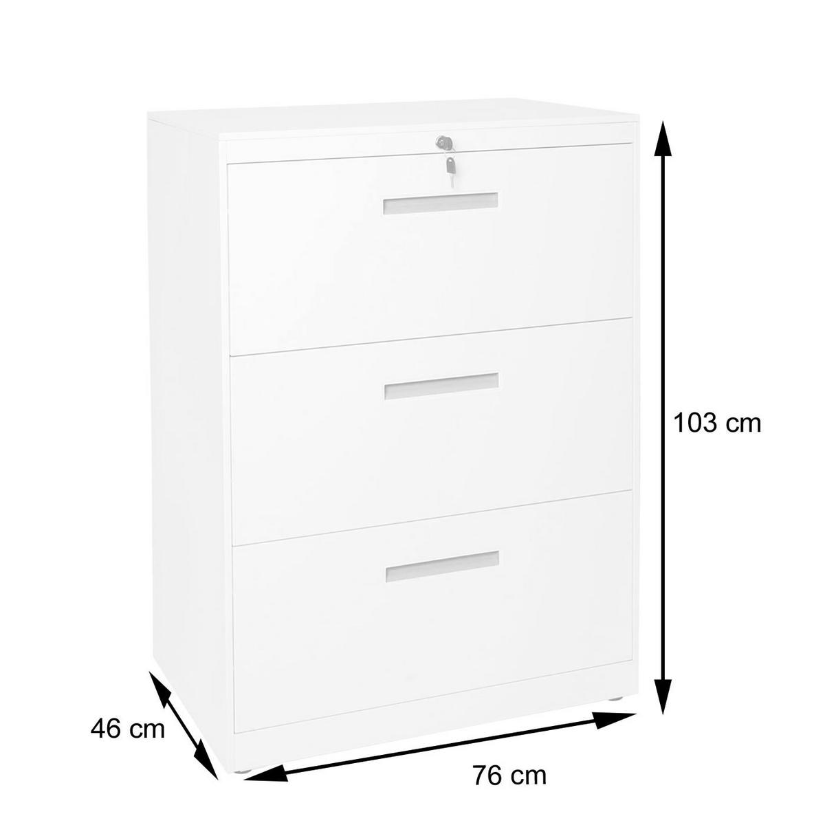 HÄNGEREGISTERSCHRANK Grau - Grau, Metall (76/103/46cm) - MCW
