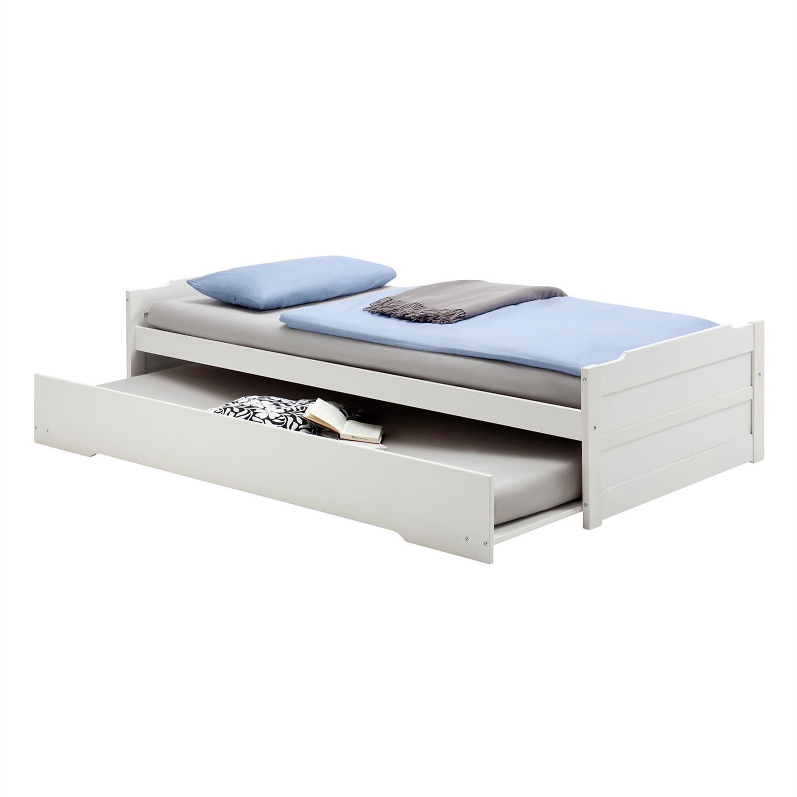 TANDEMBETT LORENA 90x190 cm weiß - Weiß, Holz (99/48/195cm) - IDIMEX