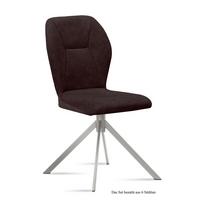 ESSZIMMERSTUHL (6er-Set) Dorthy 51x92x60 Edelstahl/Espresso - Edelstahlfarben/Dunkelbraun, Kunststoff (60/92/51cm) - 58aufmkessel