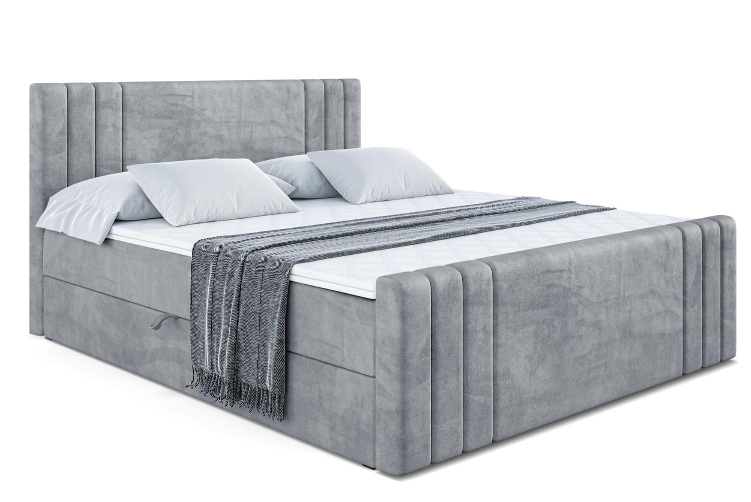 BOXBETT CELESTIA-Z - 180x200 cm - H3 - Grau - Grau, Holzwerkstoff (180/200cm) - ALTDECOR