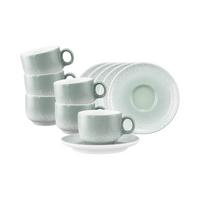 ESPRESSOTASSEN MIT UNTERTASSEN Sento Home Aura mint 80 ml 6er Set - Mintgrün, Keramik (0.08L) - Seltmann Weiden