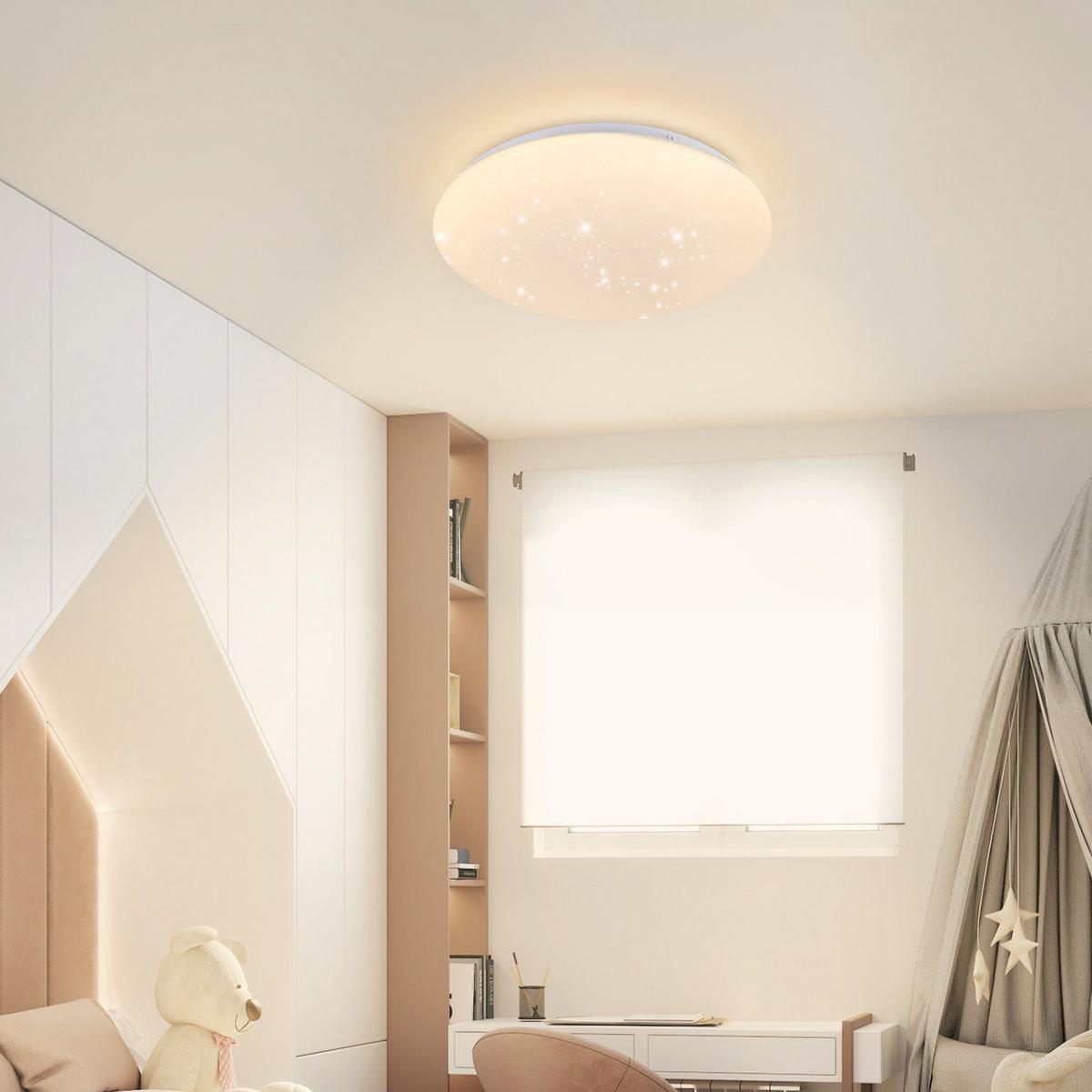 LED-DECKENLEUCHTE Jonas 30/30/7 cm - Weiß, Kunststoff (30/30/7cm) - Nettlife
