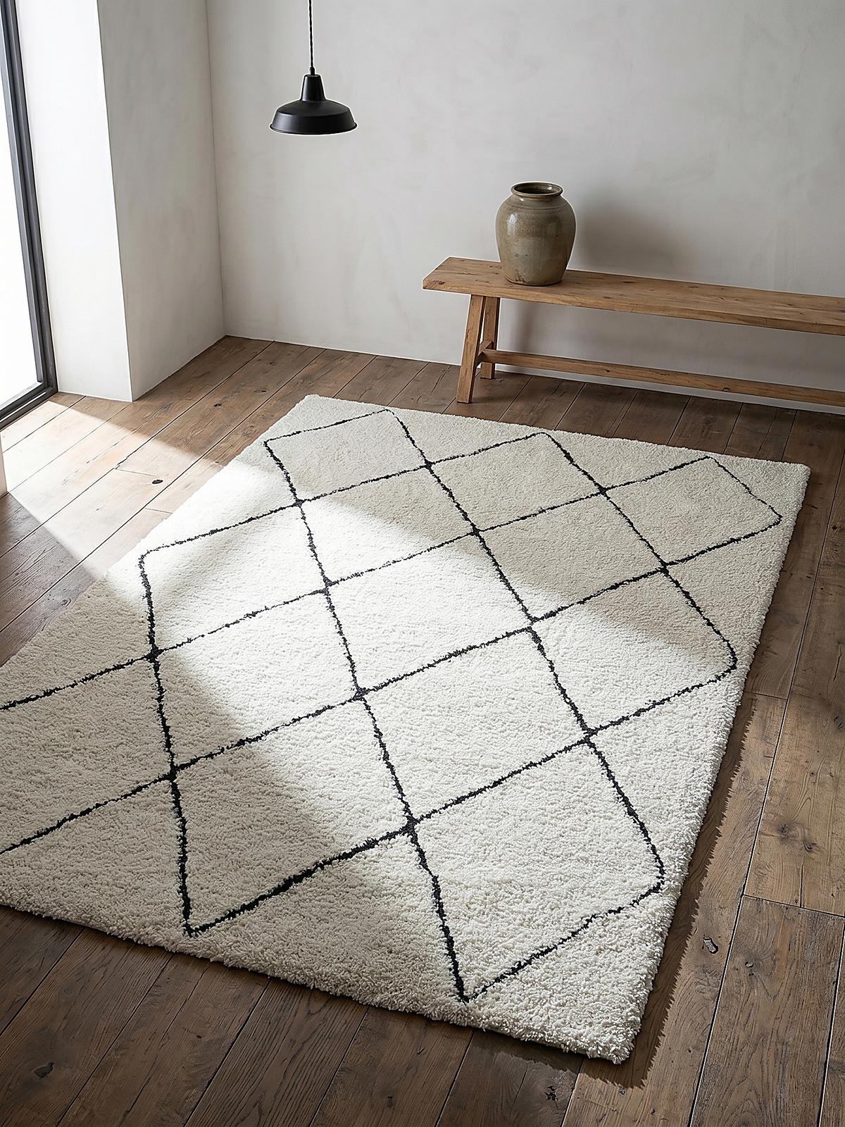 HOCHFLORTEPPICH Berber ATRIO Polypropylen Creme-Schwarz 200 x 290 cm - Multicolor, Textil (200/290cm) - KADIMA DESIGN