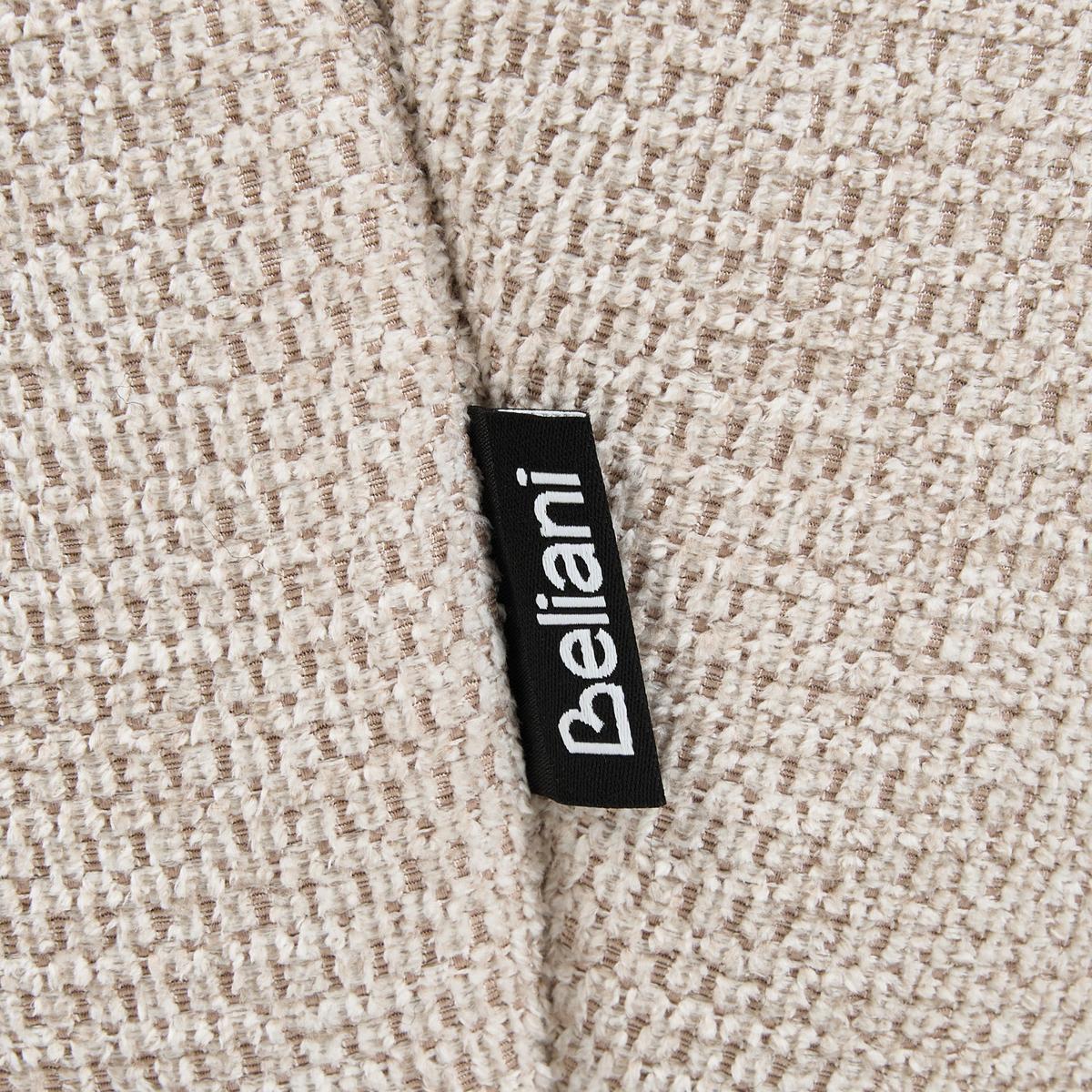 DREHSESSEL Stoff Hellbeige Aalborg - Beige/Schwarz, Textil/Metall (75/105/80cm) - Beliani