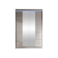 SCHWEBETÜRENSCHRANK Lino V mit RGB LED Beleuchtung - Kaschmir, Holzwerkstoff/Metall (120/200/58cm) - MIRJAN24