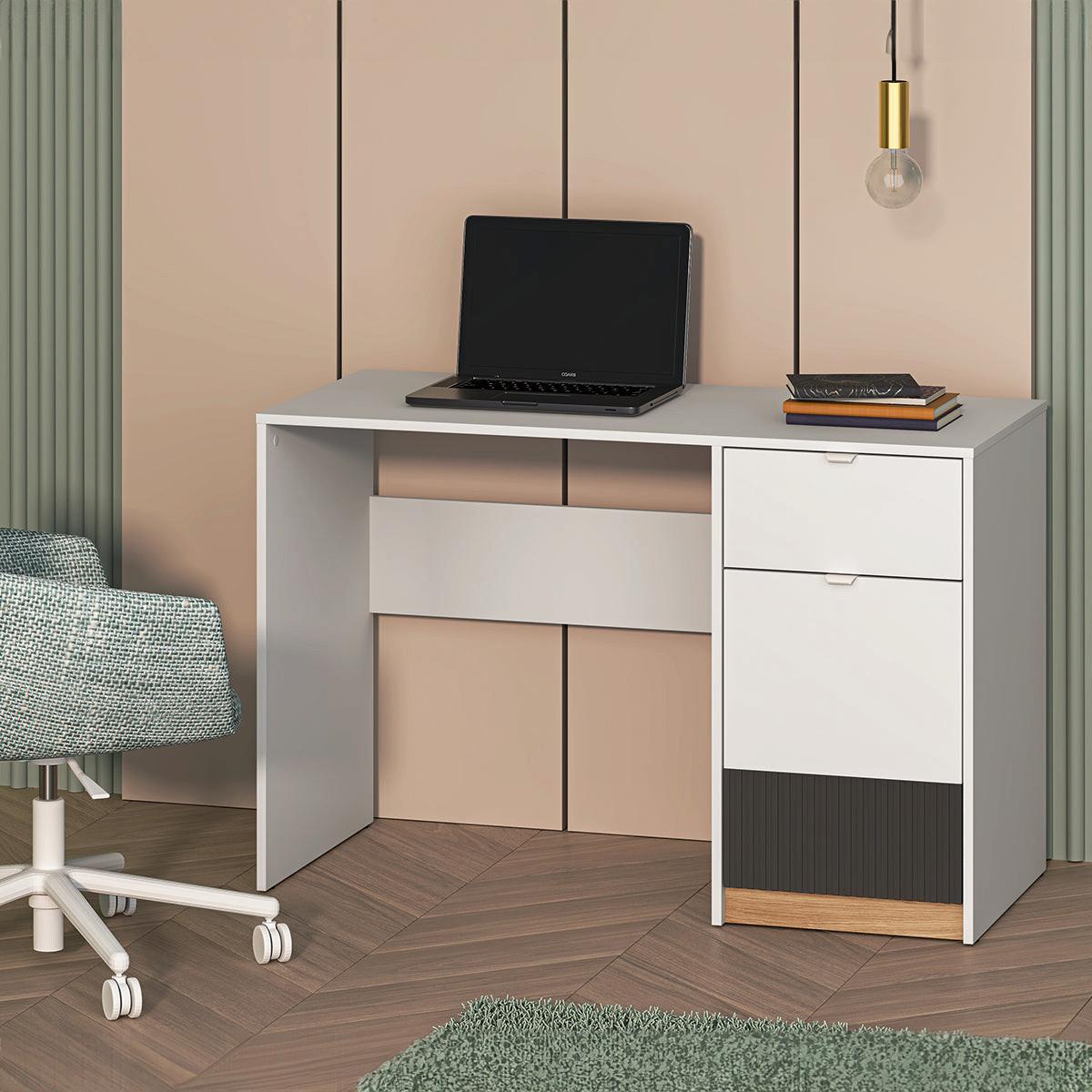 SCHREIBTISCH Ronan Weiß - Weiß, Holzwerkstoff (120/55/79cm) - Petits-meubles